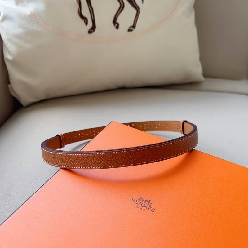 Hermes Men Gold Buckle Belt 'Brown' - Banlieue91