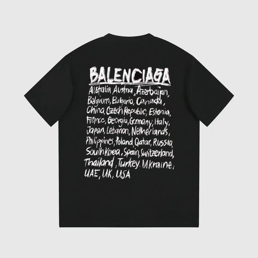 Balenciaga Black T-Shirt Without Collar - Banlieue91