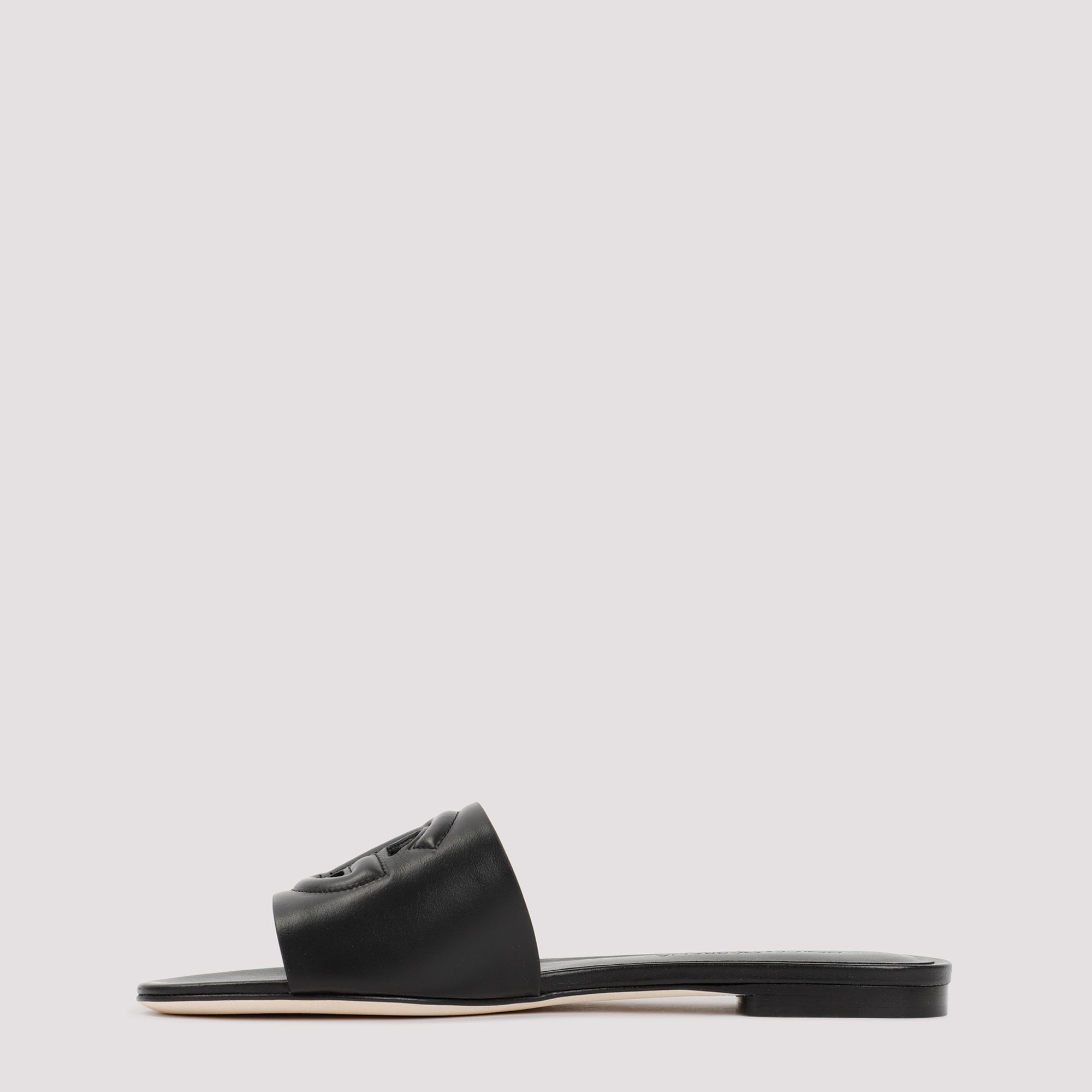 DOLCE & GABBANA Men's Leather Flat Slide Sandals - Banlieue91 -