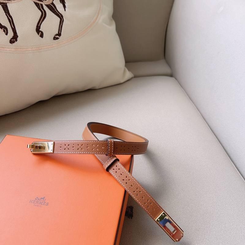 Hermes Men Gold Buckle Belt 'Brown' - Banlieue91