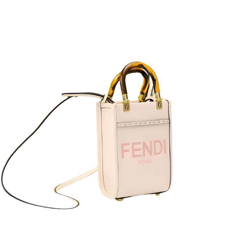 Fendi Vitello King Plexiglass Logo Embossed Mini Fendi Sunshine Shopper Tote - Banlieue91