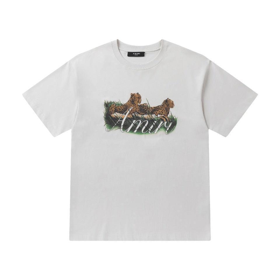 Amiri Tiger White T-Shirt Without Collar - Banlieue91