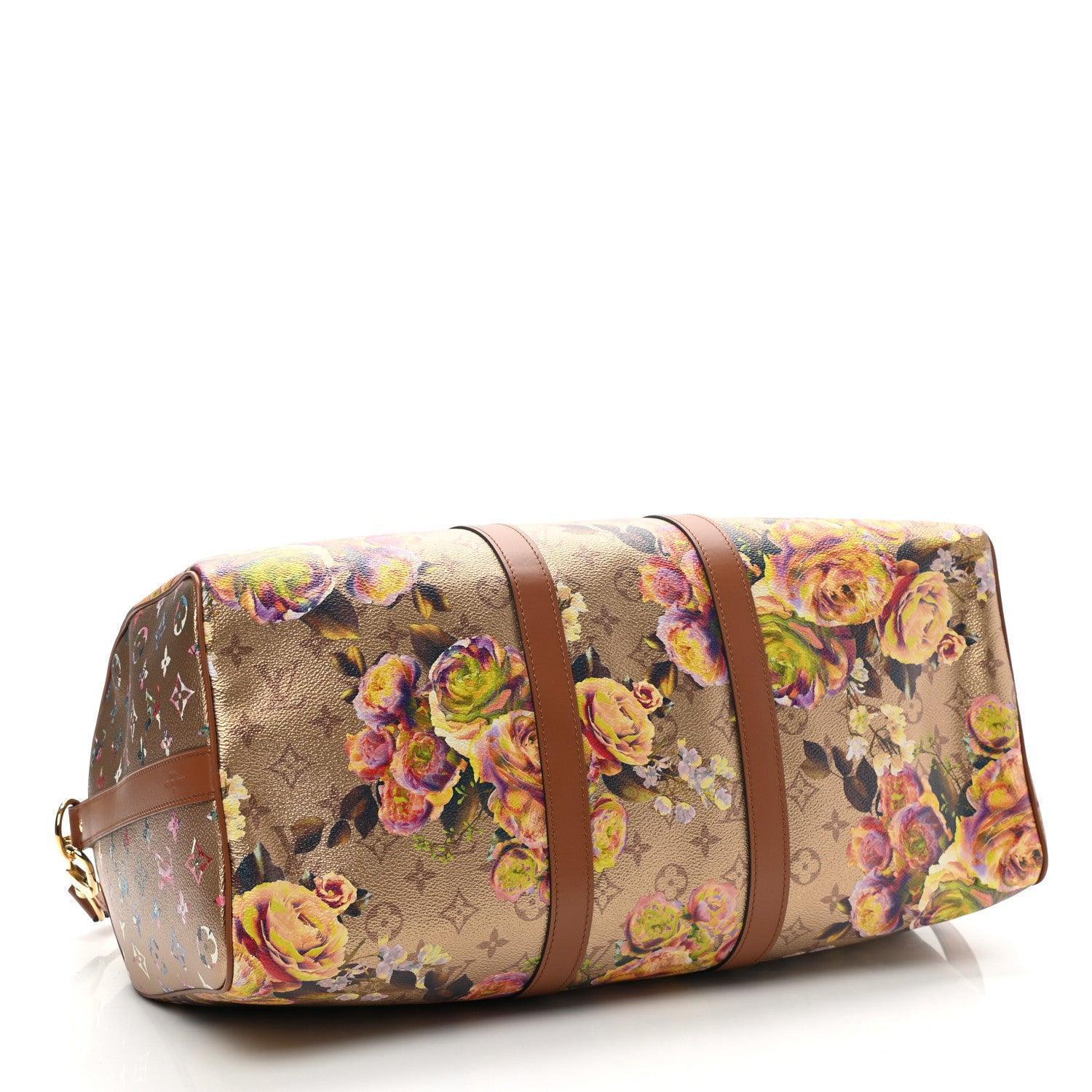 Louis Vuitton Metallic Monogram LV Garden Keepall Bandouliere 45 Gold - Banlieue91