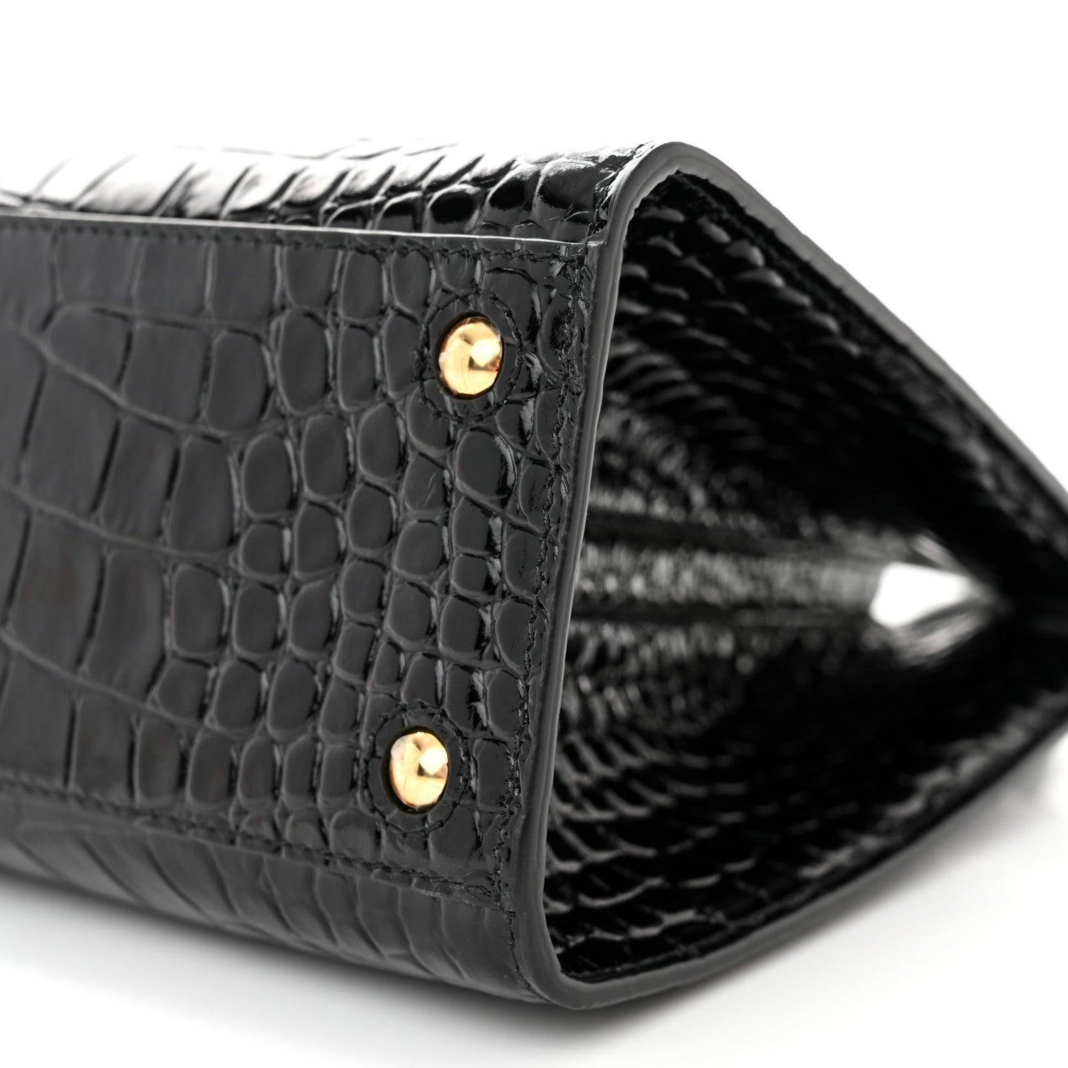 Burberry Crocodile Embossed Calfskin Mini Frances Tote - Banlieue91