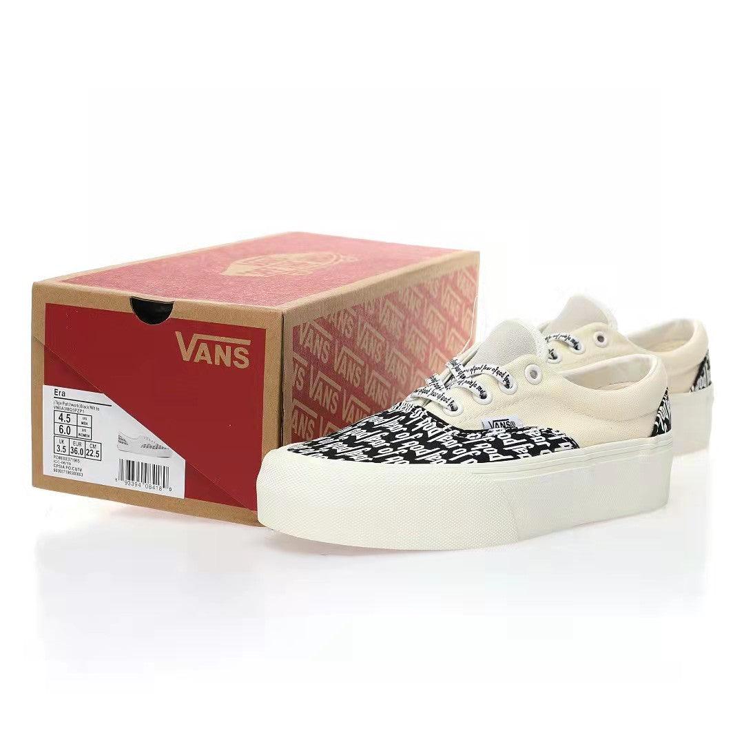 Fear of God x Vans Authentic Platform Low 'White/Black FOG' - Banlieue91