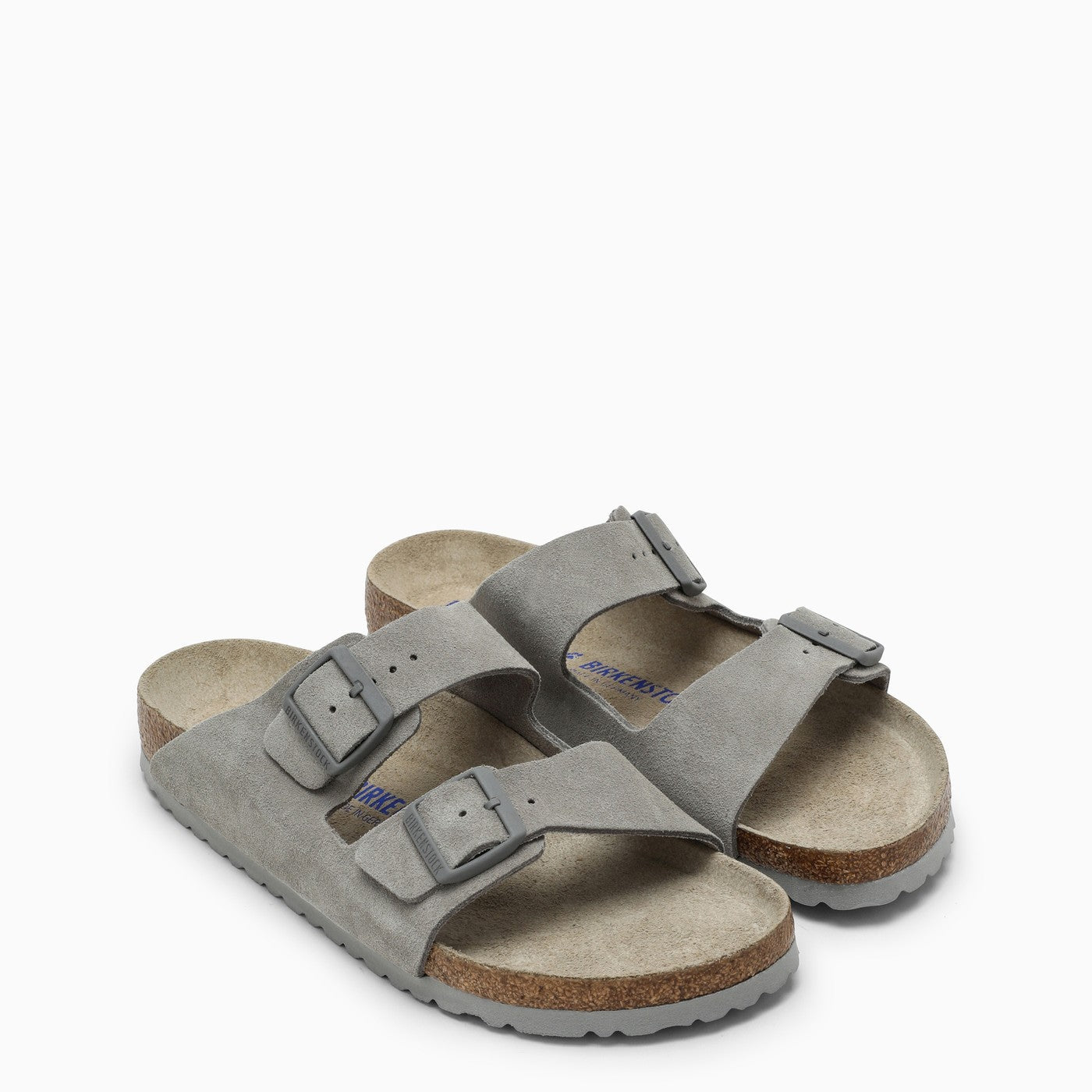 Birkenstock Slide Arizona Grey Leather - Banlieue91 -