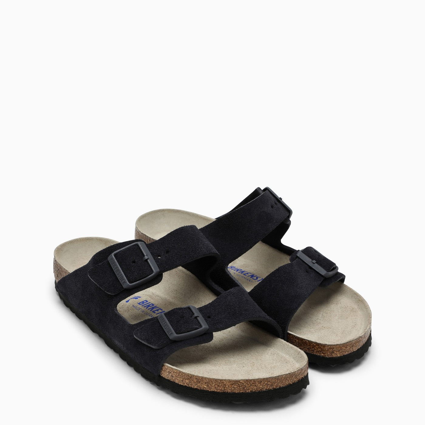 Birkenstock Slide Arizona Dark Blue Leather - Banlieue91 -