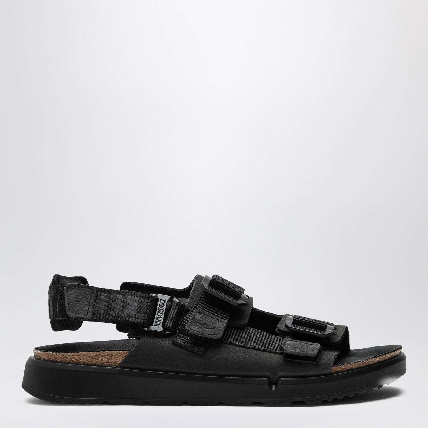 Birkenstock Black Shinjuku Sandal In Natural Leather And Tissue - Banlieue91 -