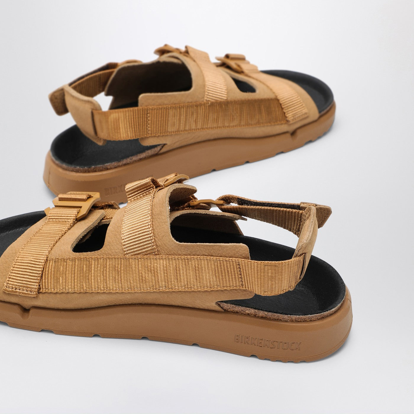 Birkenstock Cork Brown Shinjuku Sandal In Natural Leather And Tissue - Banlieue91 -