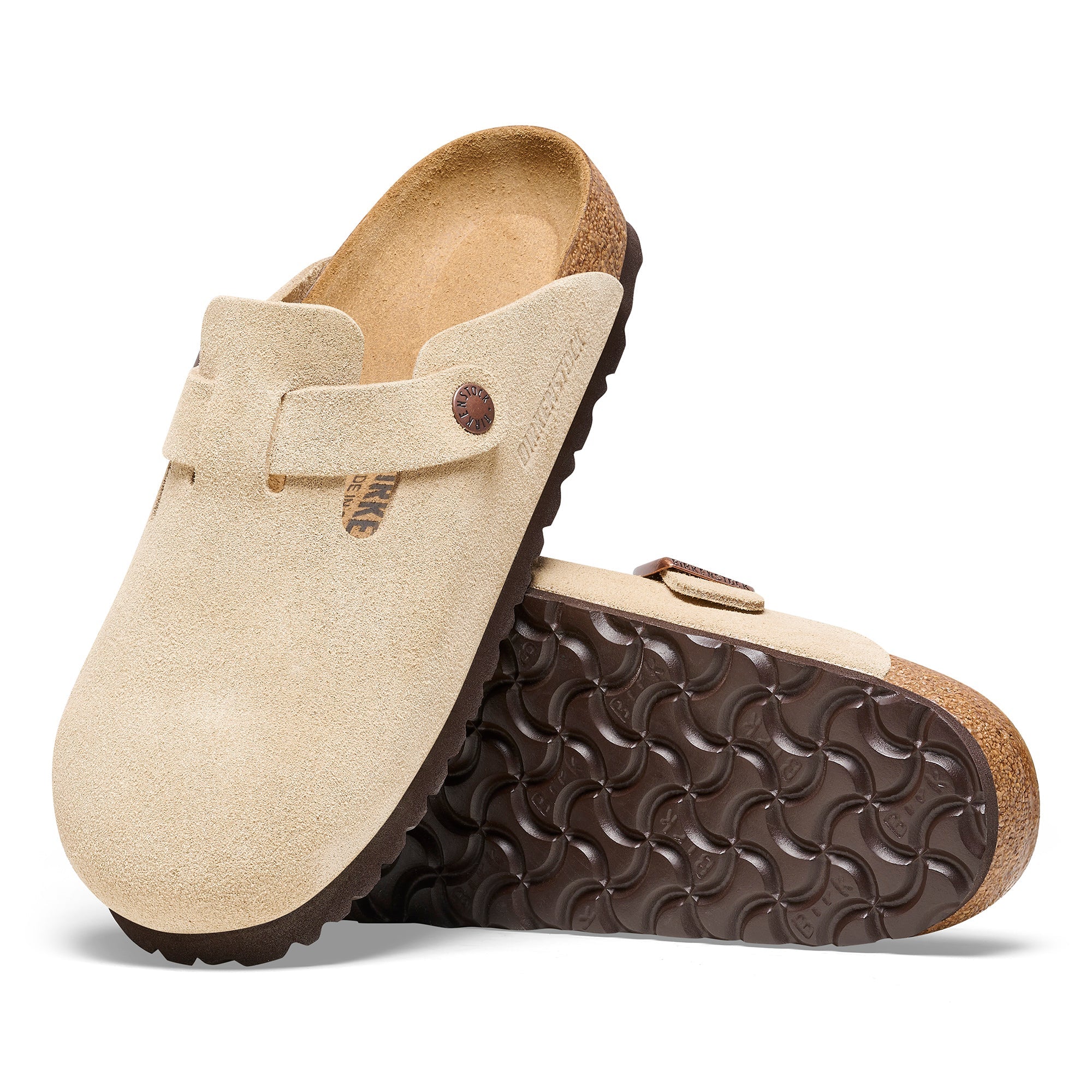 Birkenstock Boston Suede Embossed Clogs - Medium/Narrow - Banlieue91 -