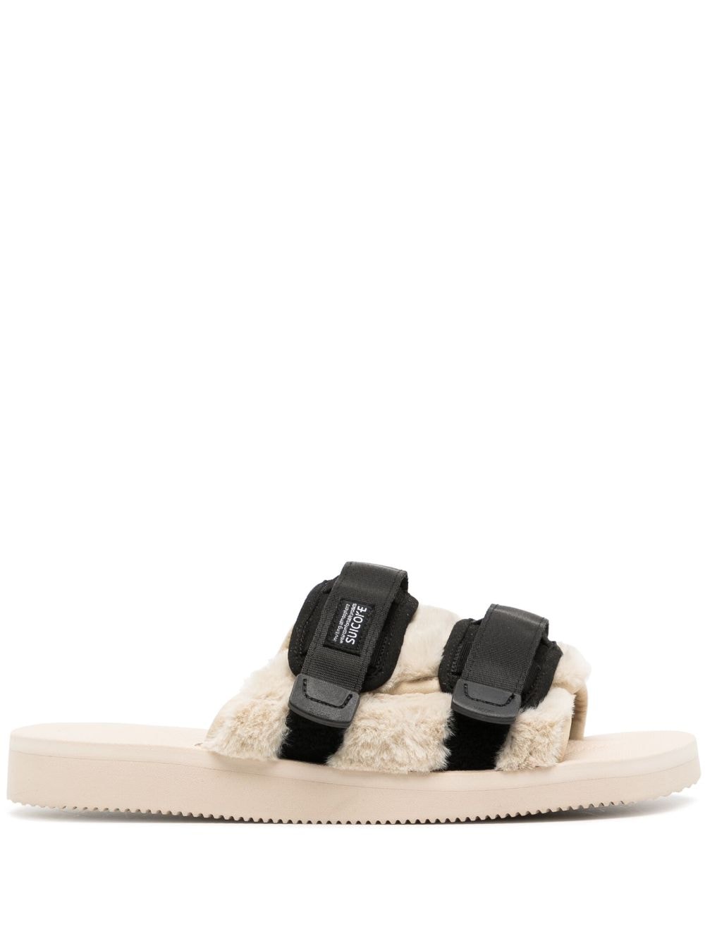 Suicoke Nylon And Eco Fur Slides - Banlieue91 -