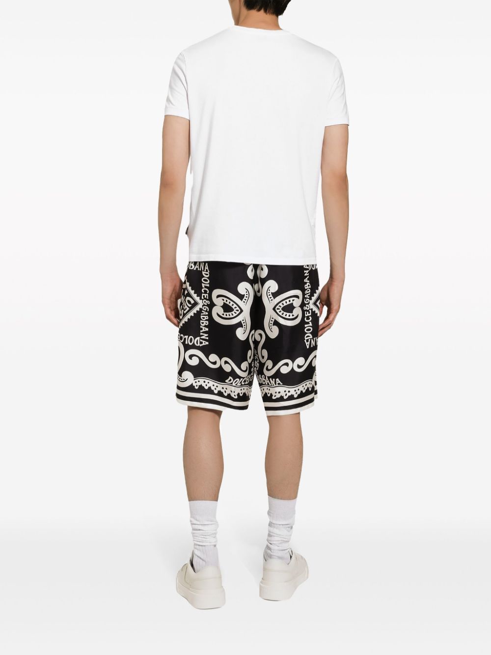 Dolce & Gabbana Marina Print Silk Shorts - Banlieue91 -