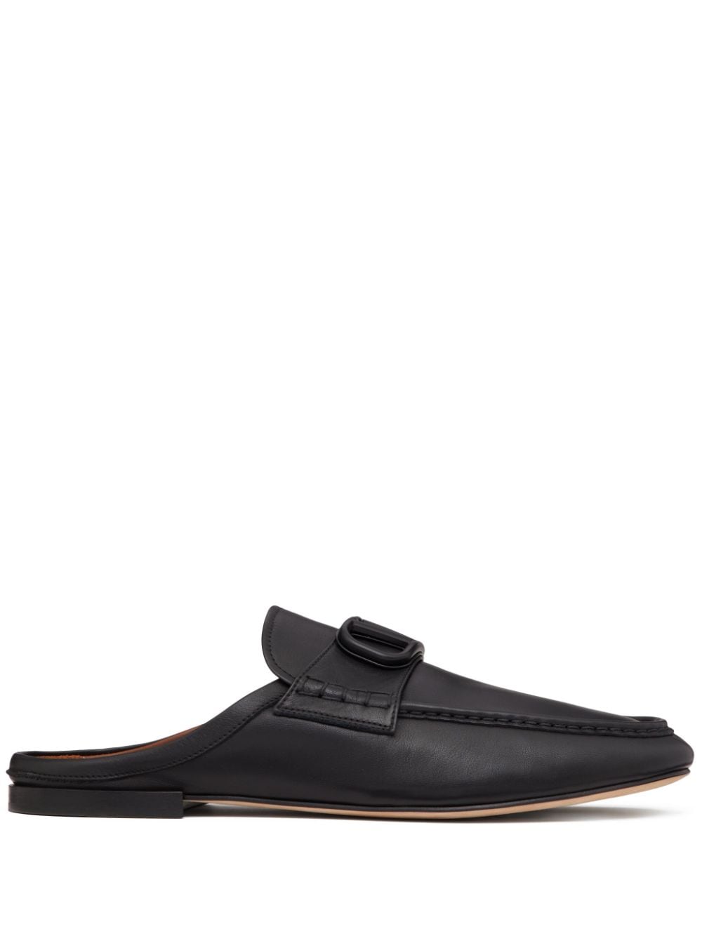 Valentino Garavani V Logo Signature Leather Slippers