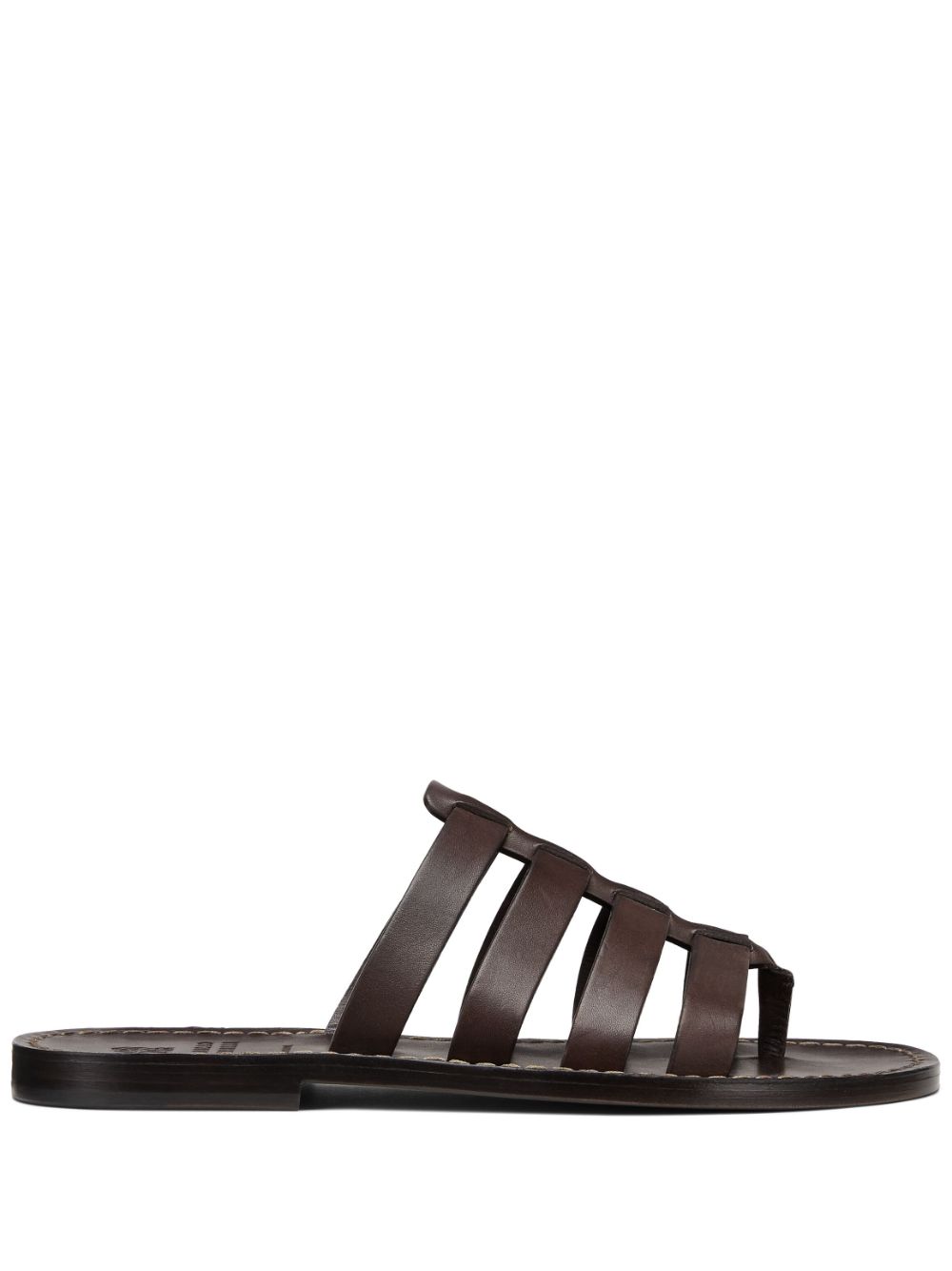 Brunello Cucinelli Leather Flat Sandals - Banlieue91 -