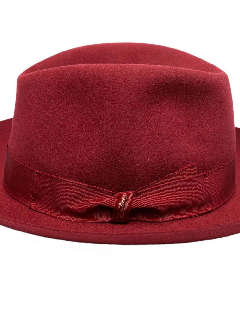 BORSALINO Wide Brim Wool Felt Hat with Grosgrain Ribbon Bow Detail - Banlieue91 -