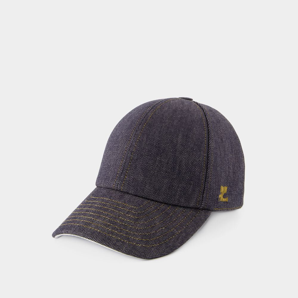 COURREGÈS Signature Denim Cap for Men - Spring/Summer 2025 - Banlieue91 -