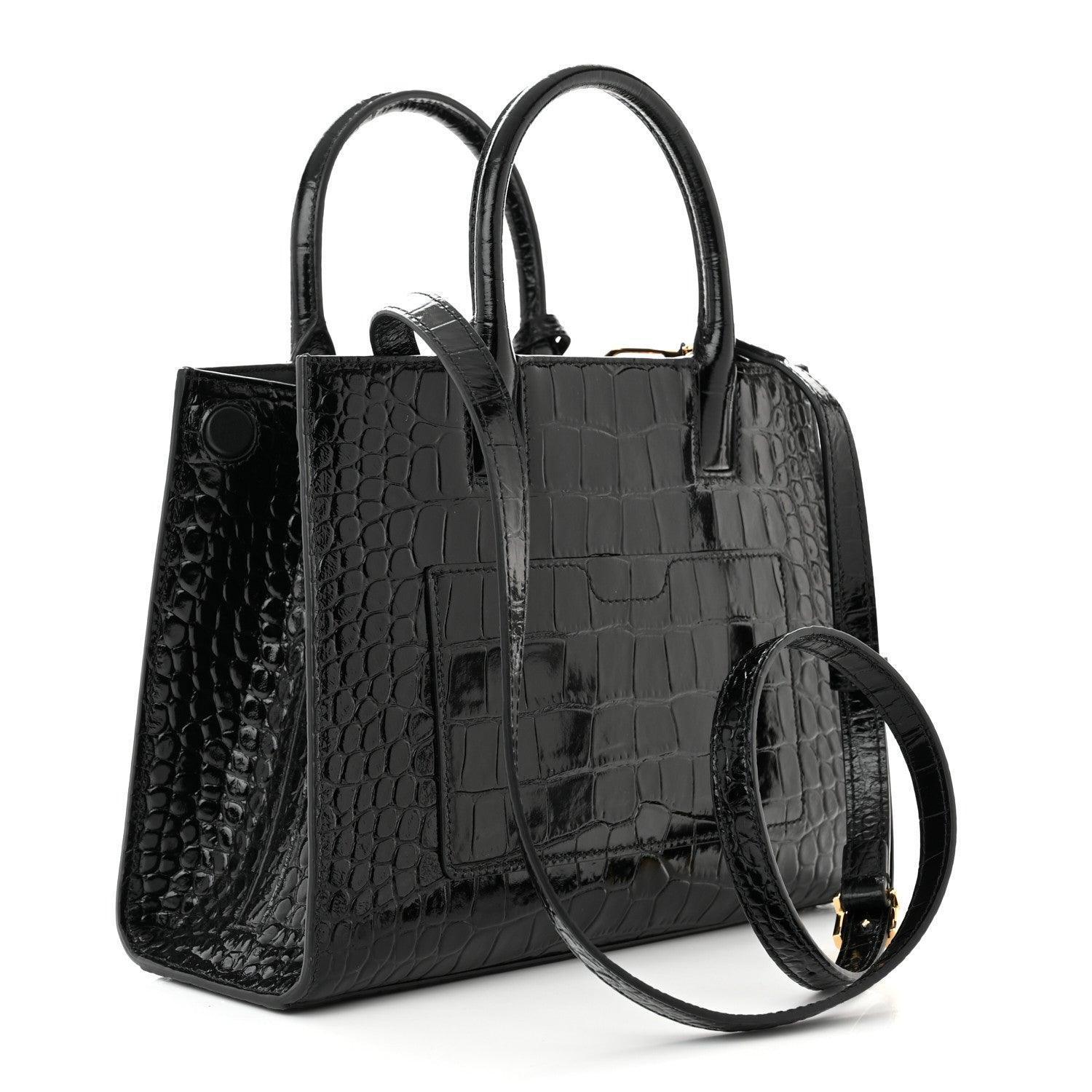 Burberry Crocodile Embossed Calfskin Mini Frances Tote - Banlieue91