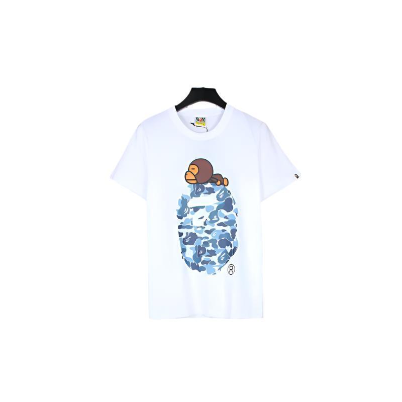 Bathing Ape White T-Shirt without Collar - Banlieue91