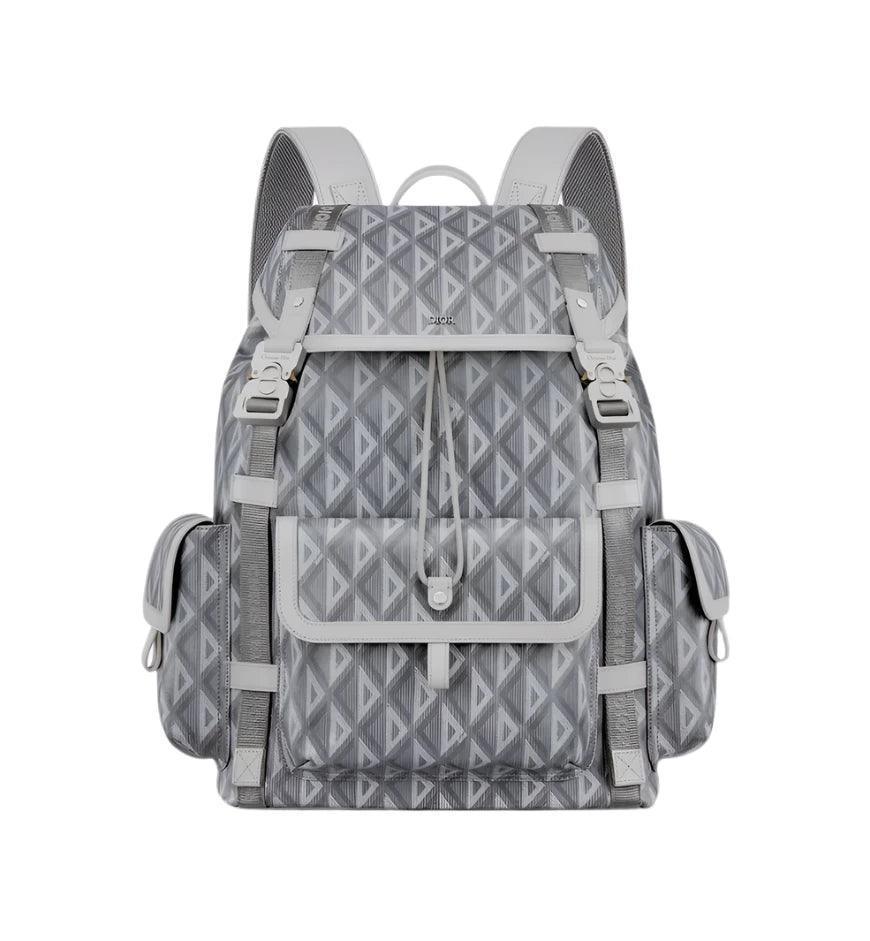 Dior Gray Coated Cotton Canvas with CD Diamond Print and Dior Gray Smooth Calfskin - Banlieue91