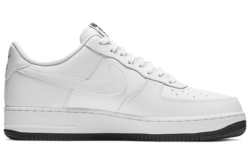 Close-up view of the Nike Air Force 1 Low 'Have a Nike Day - White' featuring detailed stitching and traditional rubber cupsole.