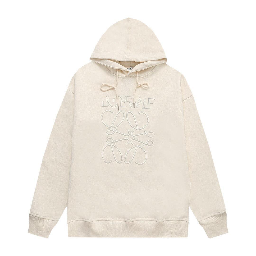 Loewe Relaxed fit hoodie in cotton Beige - Banlieue91