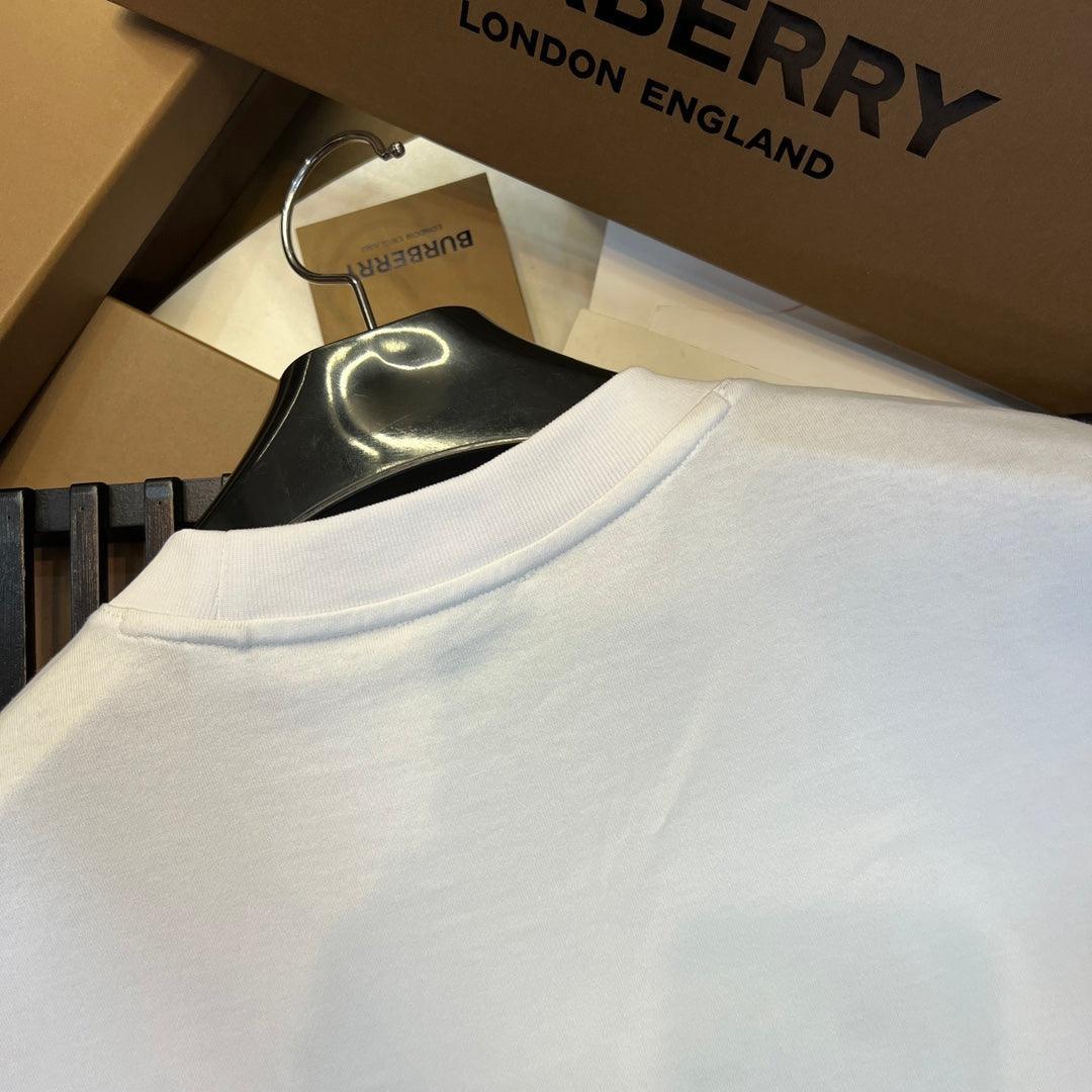Burberry T-Shirt Without Collar 'White & Gold' - Banlieue91