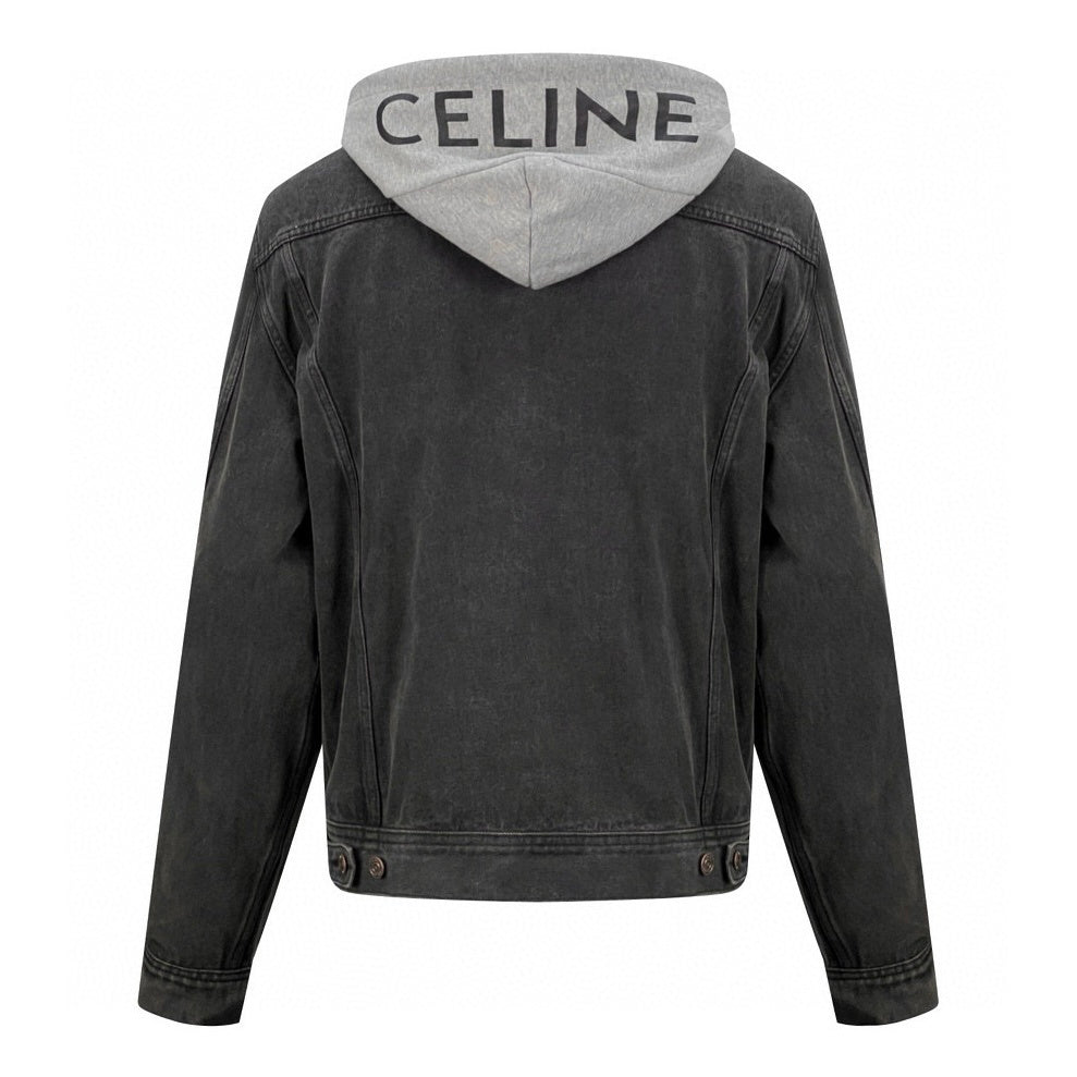 CELINE Washed Grey Denim Jacket – Casual Single-Breasted - Banlieue91 -