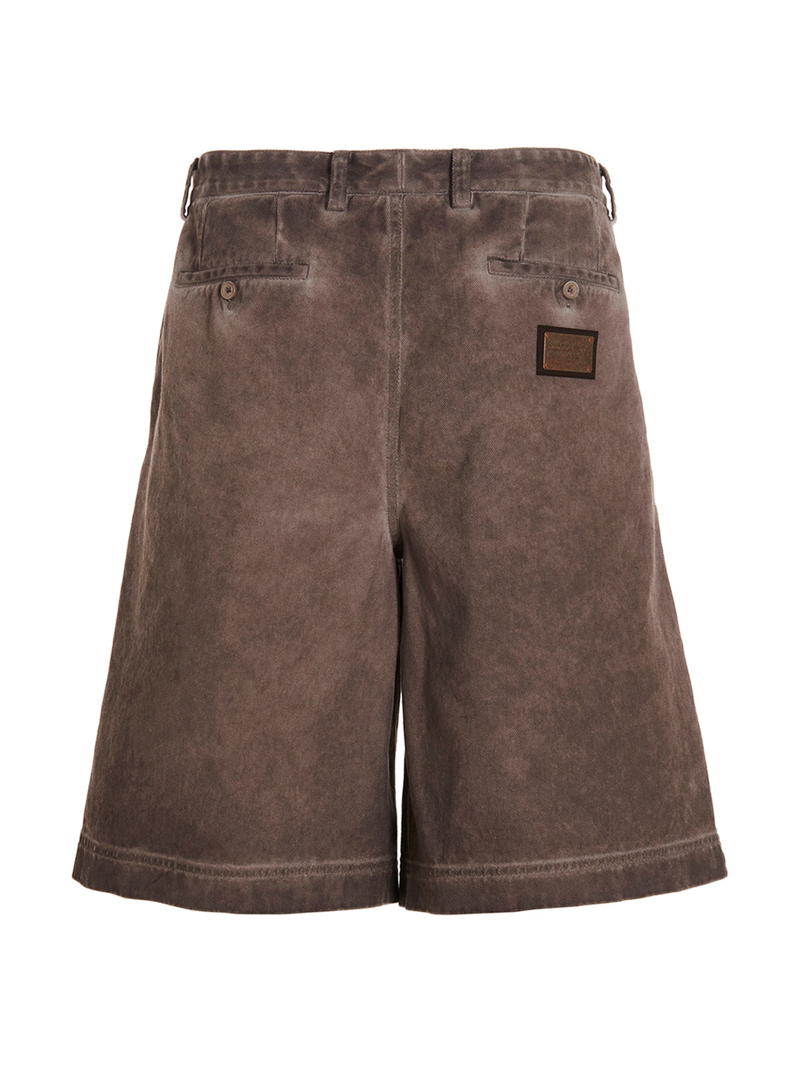 Dolce & Gabbana Logo Plaque Denim Bermuda Shorts - Banlieue91 -