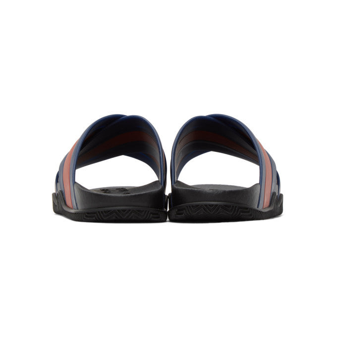 Gucci Blue and Red Agrado Slip-On Sandals