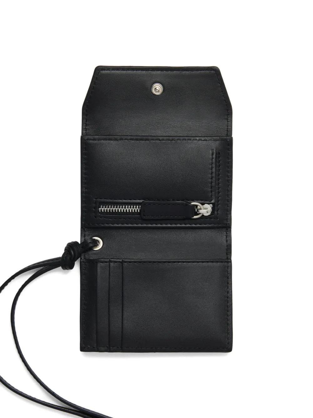 JACQUEMUS Leather Mini Wallet with Flap Closure - Banlieue91 -