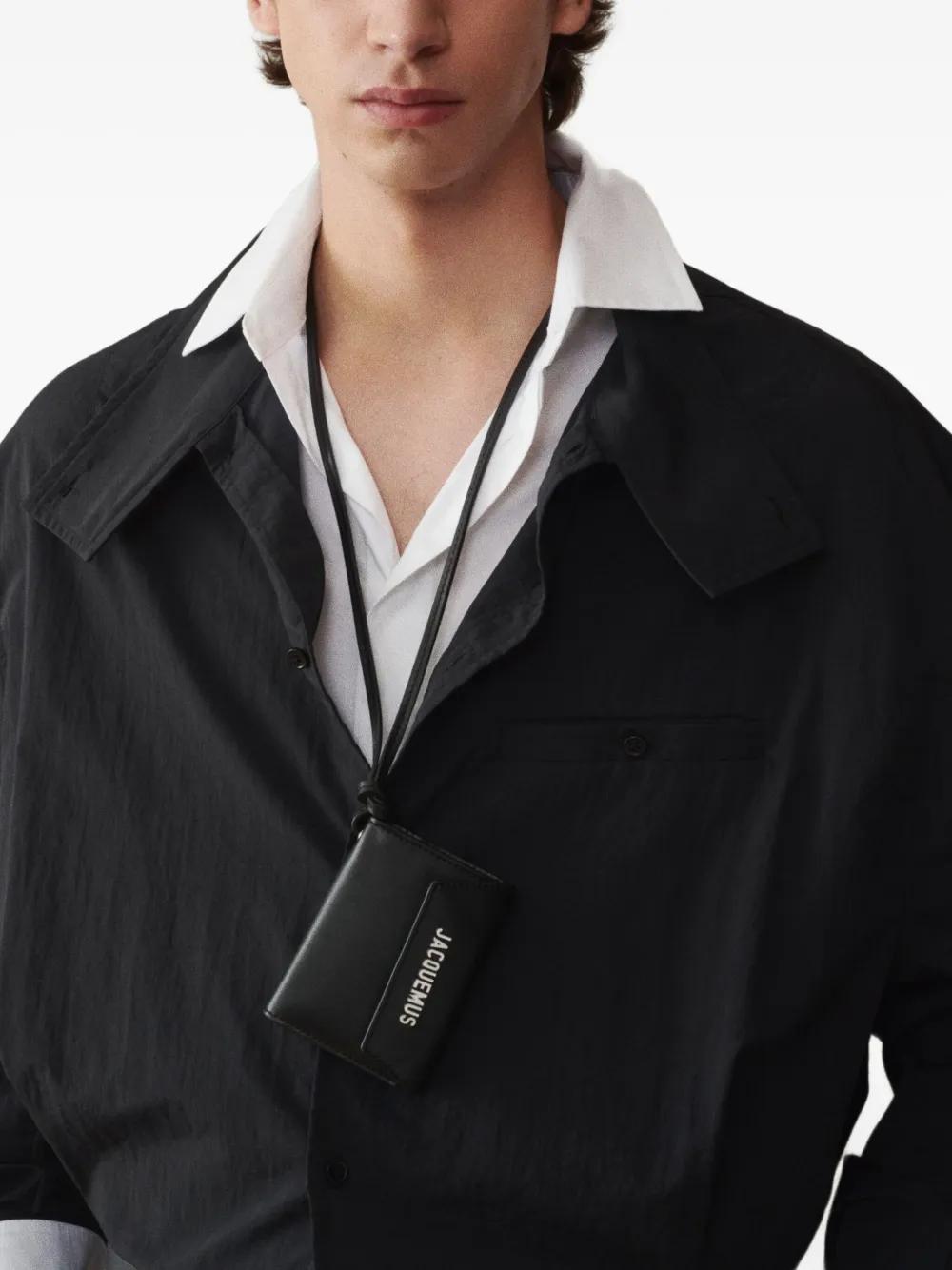 JACQUEMUS Leather Mini Wallet with Flap Closure - Banlieue91 -