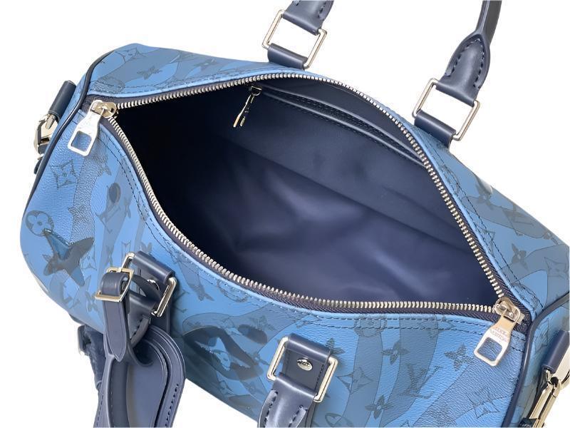 Louis Vuitton Speedy Bandoulière 35 Blue Canvas Handbag - Banlieue91