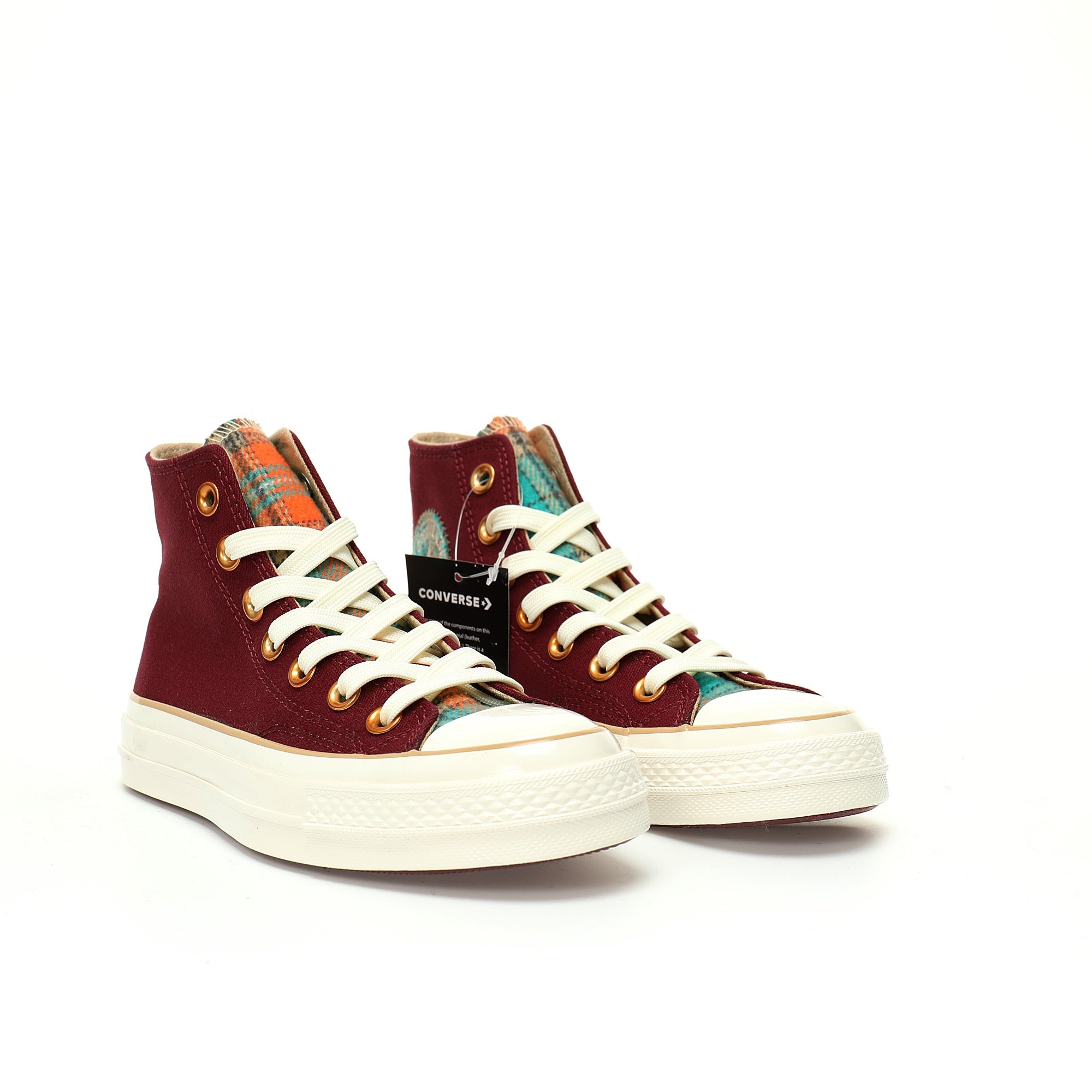 Converse Chuck Taylor All Star 1970 High "Canvas Plaid/ Deep Bordeaux" - Banlieue91
