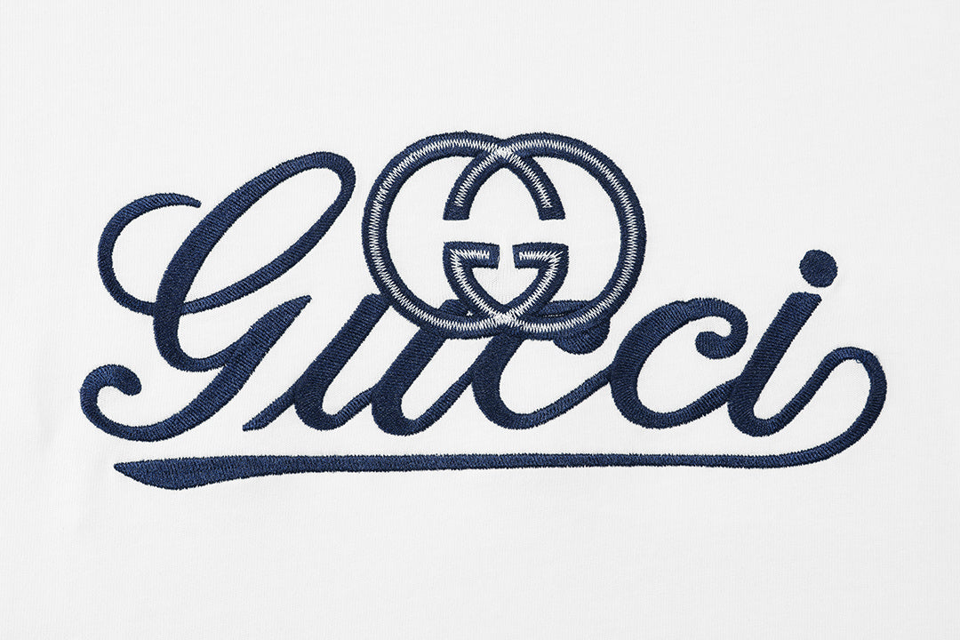 Fashionable Gucci T-Shirt Without Collar 'White' displaying its relaxed fit and versatility for everyday wear.