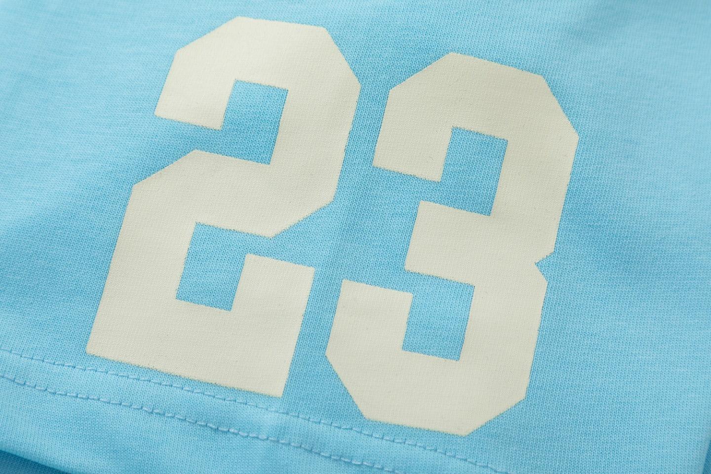 Amiri 23 Blue T-Shirt Without Collar - Banlieue91