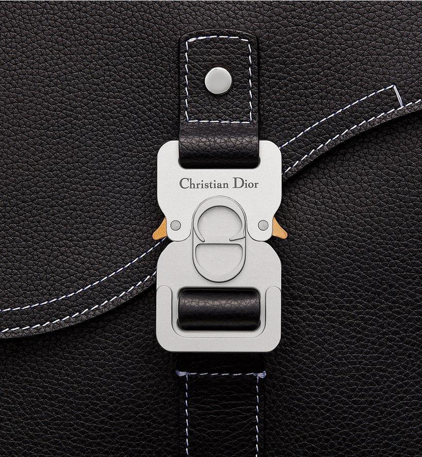 Dior Saddle A4 Pouch Black Grained Calfskin - Banlieue91