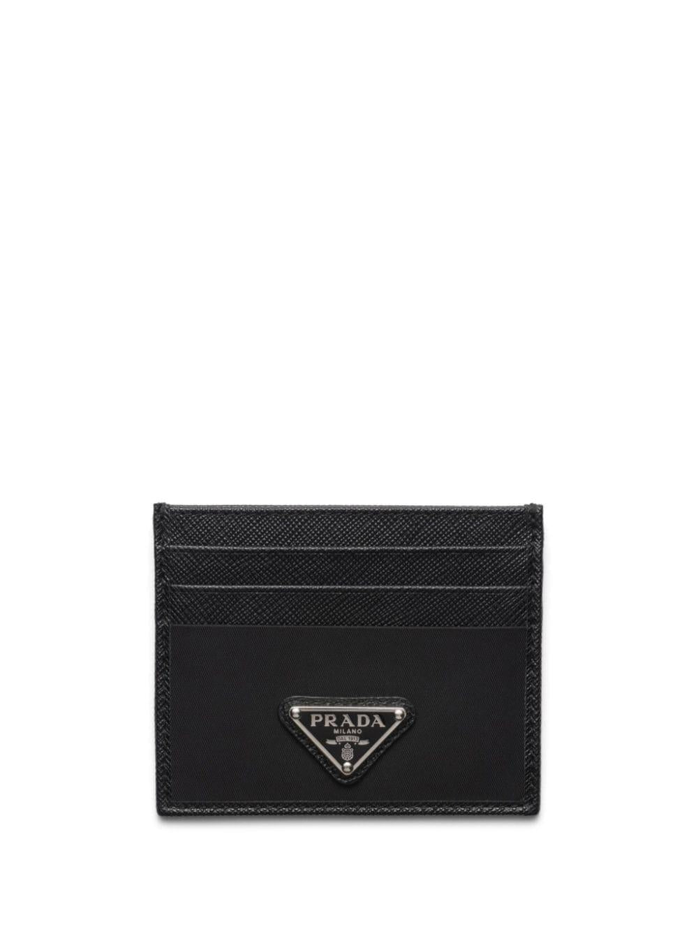 PRADA Mini Saffiano Card Case with Logo Triangle - Banlieue91 -