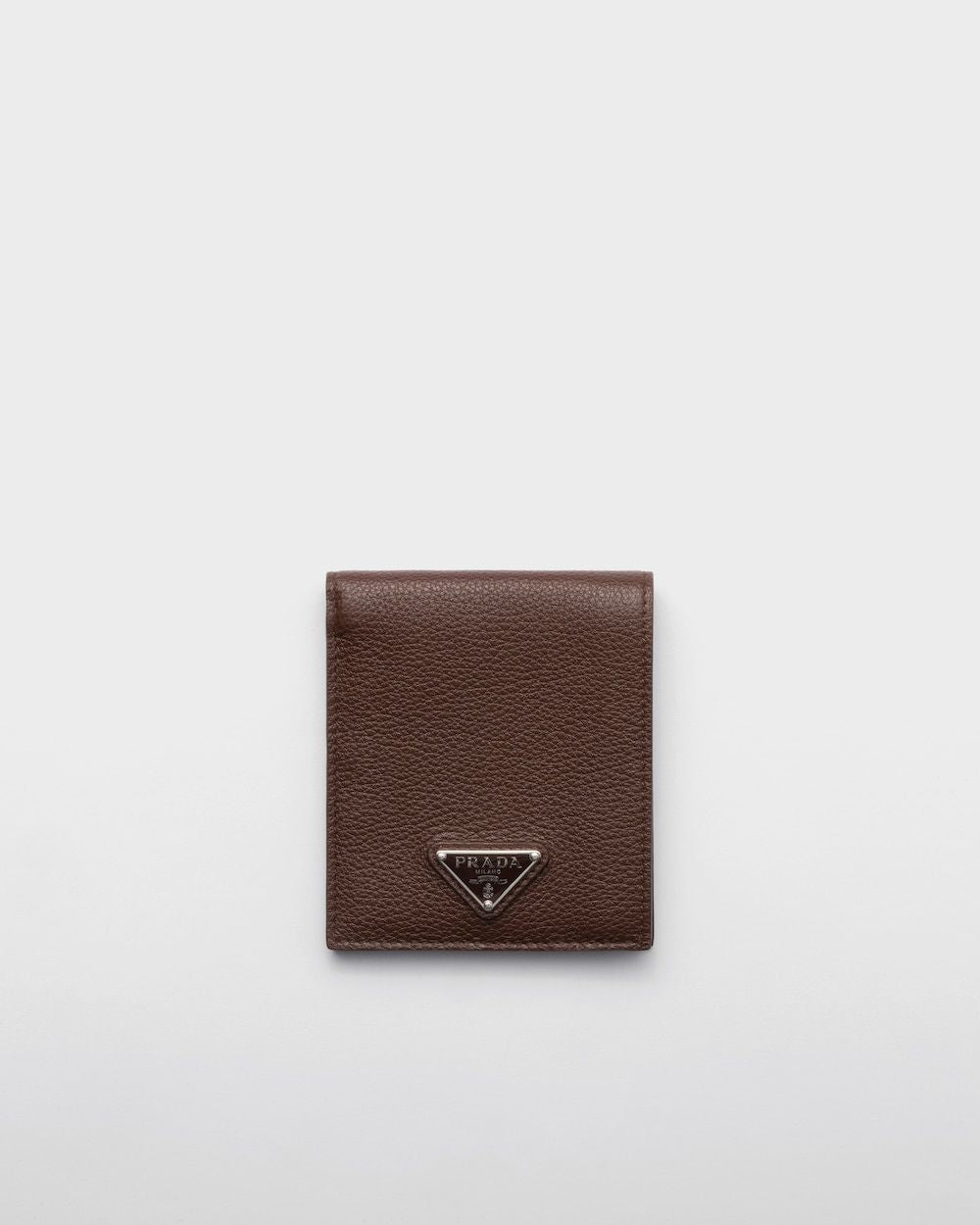 PRADA Grained Leather Bi-Fold Mini Wallet - W 11 X H 9.5 CM - Banlieue91 -