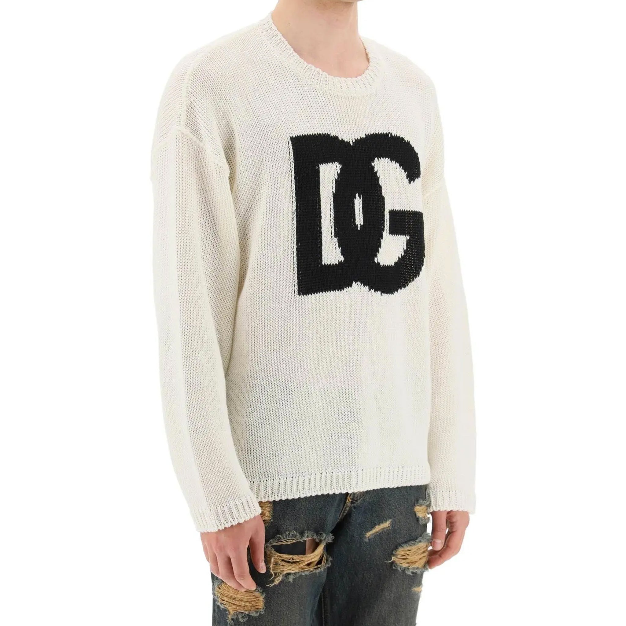 Dolce & Gabbana Linen Logo Sweater - Banlieue91 -