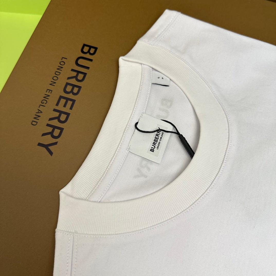 Burberry T-Shirt Without Collar 'White & Beige' - Banlieue91