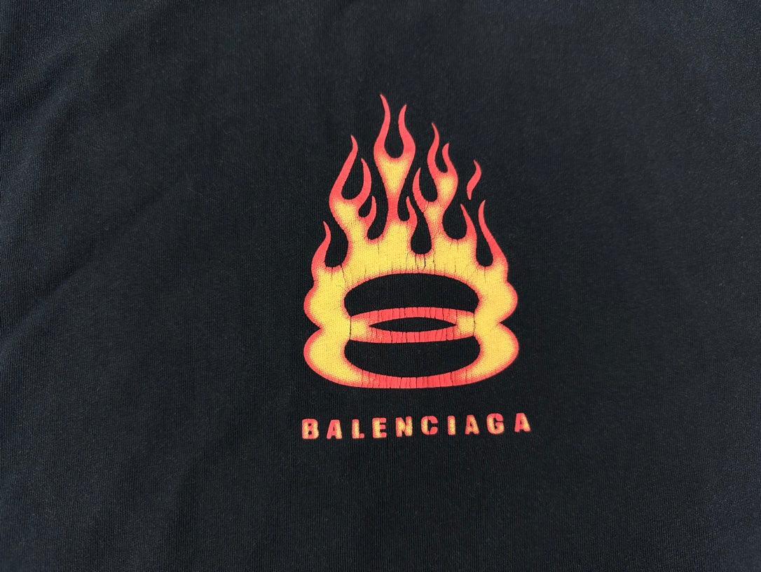 Balenciaga Burning Unity T-Shirt Oversized in black vintage jersey - Banlieue91
