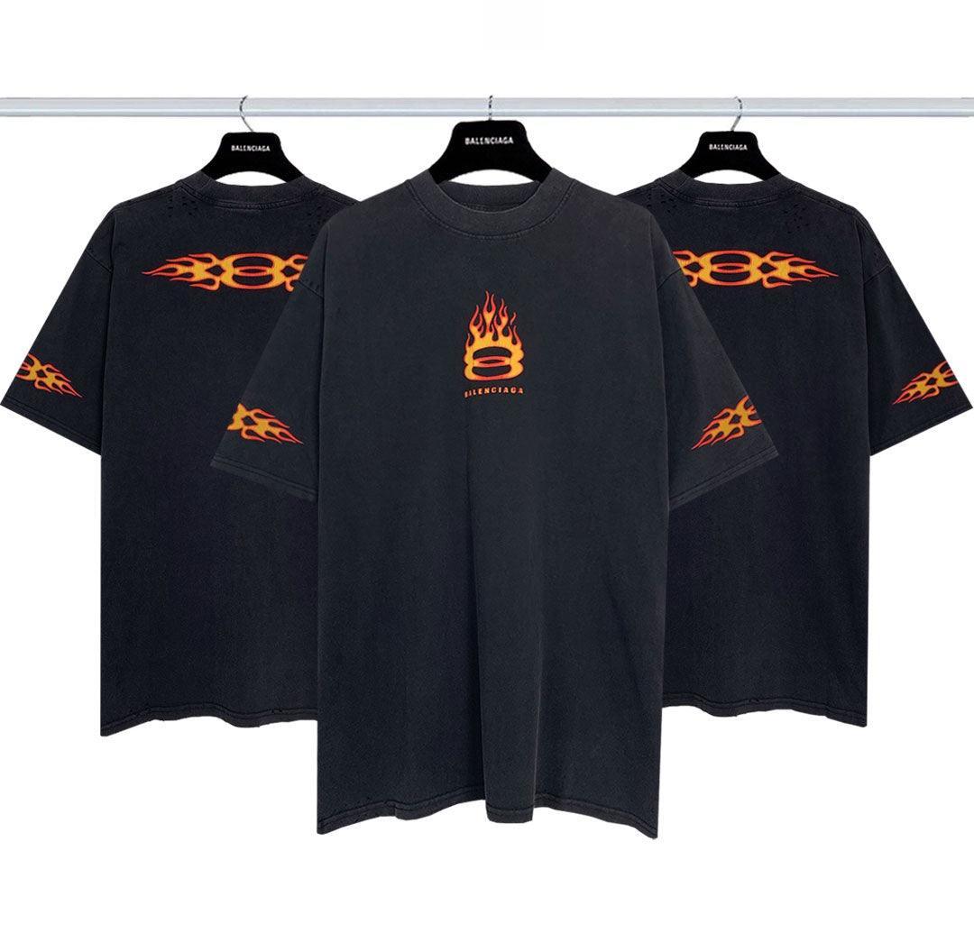 Balenciaga Burning Unity T-Shirt Oversized in black vintage jersey - Banlieue91