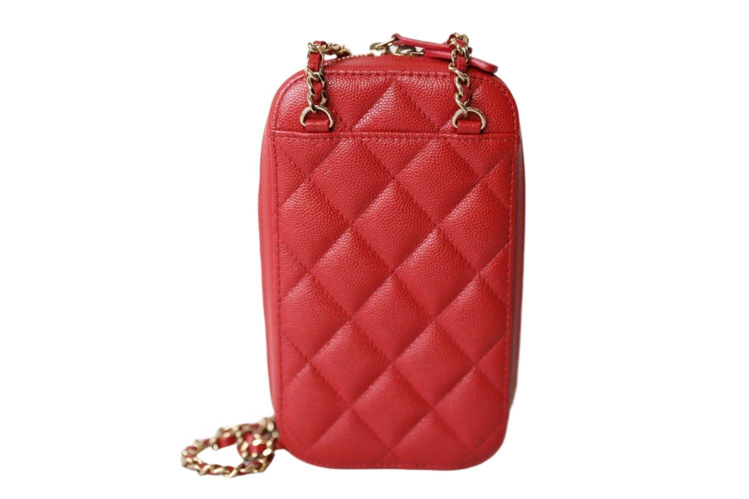 Chanel Chanel Red Tone Caviar Mini Crossbody Bag - Banlieue91