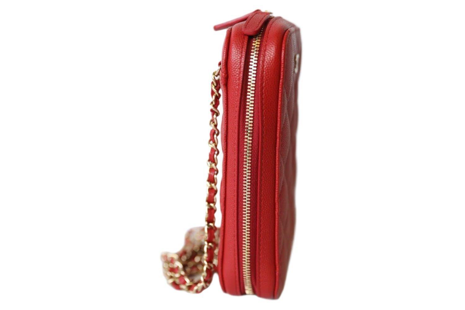 Chanel Chanel Red Tone Caviar Mini Crossbody Bag - Banlieue91