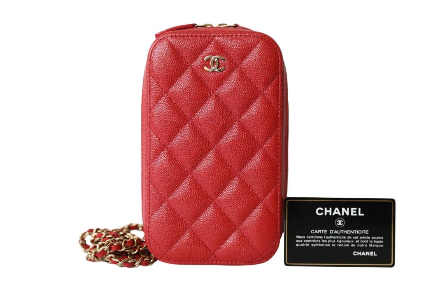 Chanel Chanel Red Tone Caviar Mini Crossbody Bag - Banlieue91