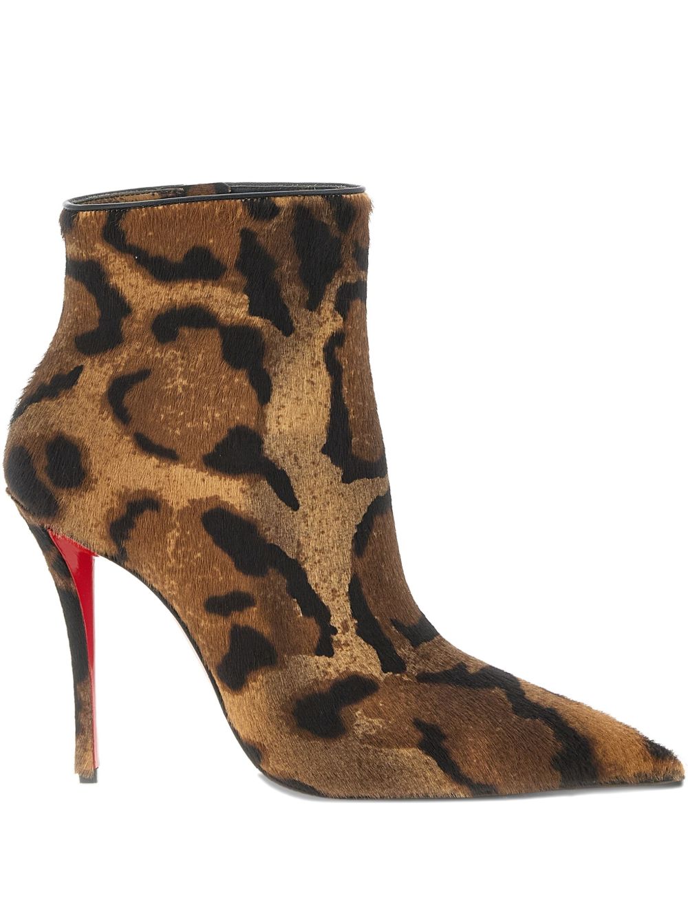 CHRISTIAN LOUBOUTIN Miss Z Leather Boots - Pointed Toe Side Zip Stiletto Heel - Banlieue91 -