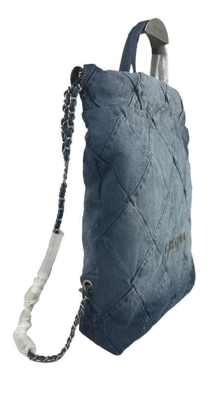 Chanel Denim Quilted Chanel 22 Backpack - Banlieue91