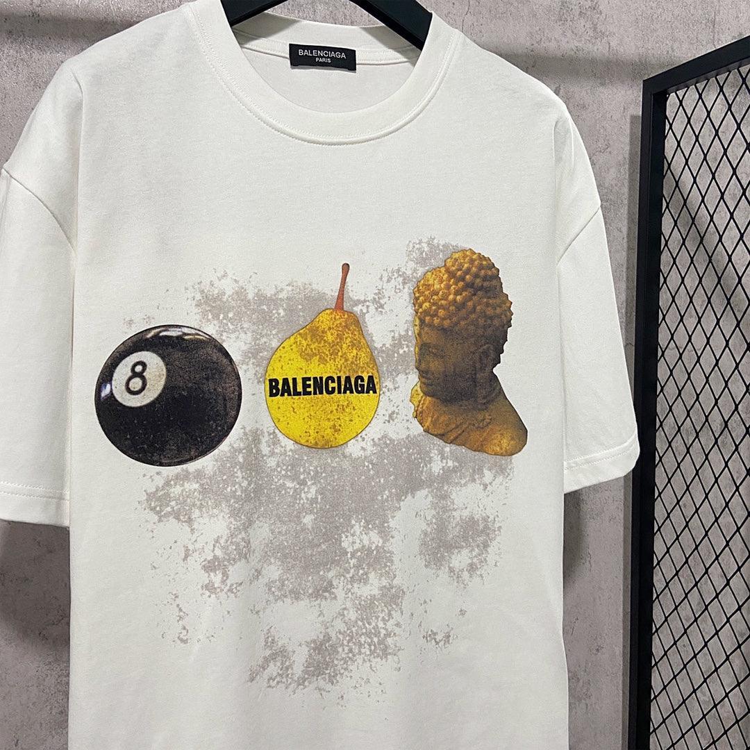 Balenciaga Cream T-Shirt Without Collar - Banlieue91
