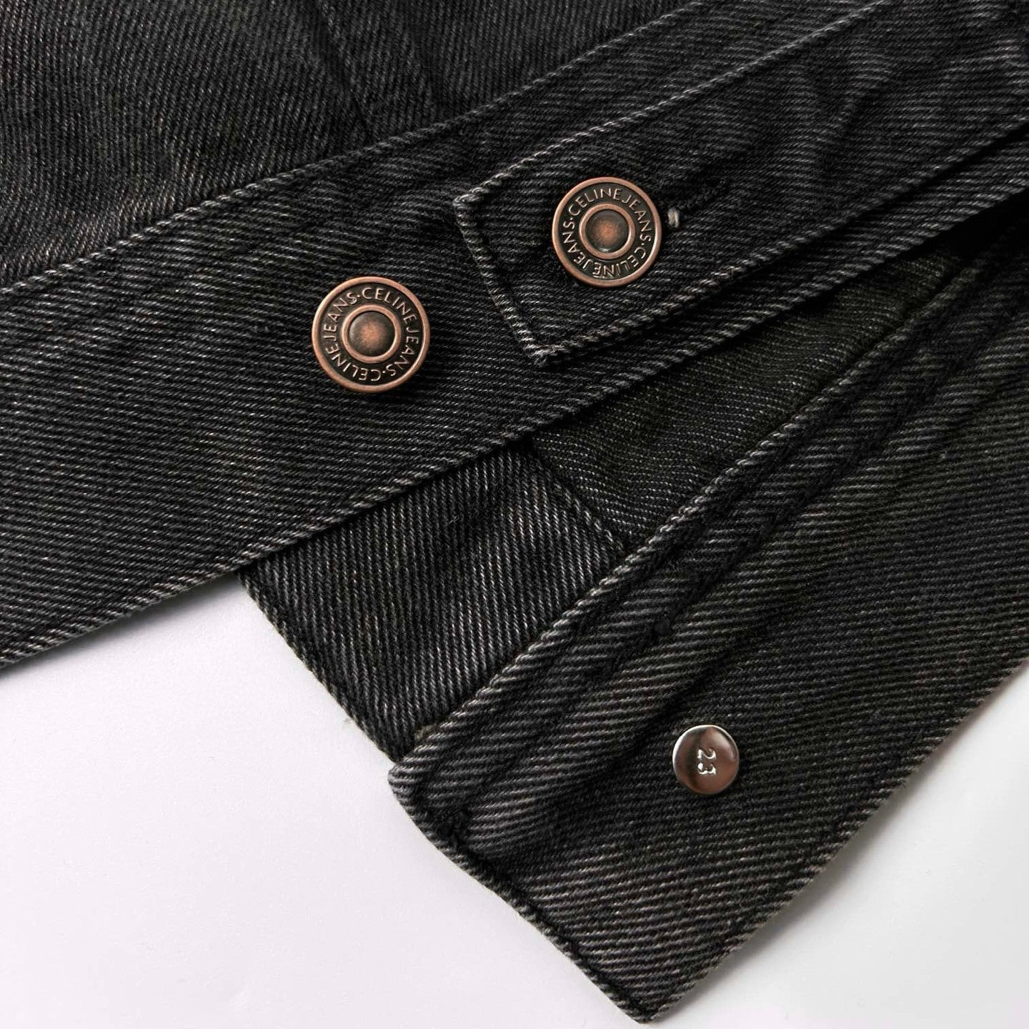 CELINE Washed Grey Denim Jacket – Casual Single-Breasted - Banlieue91 -