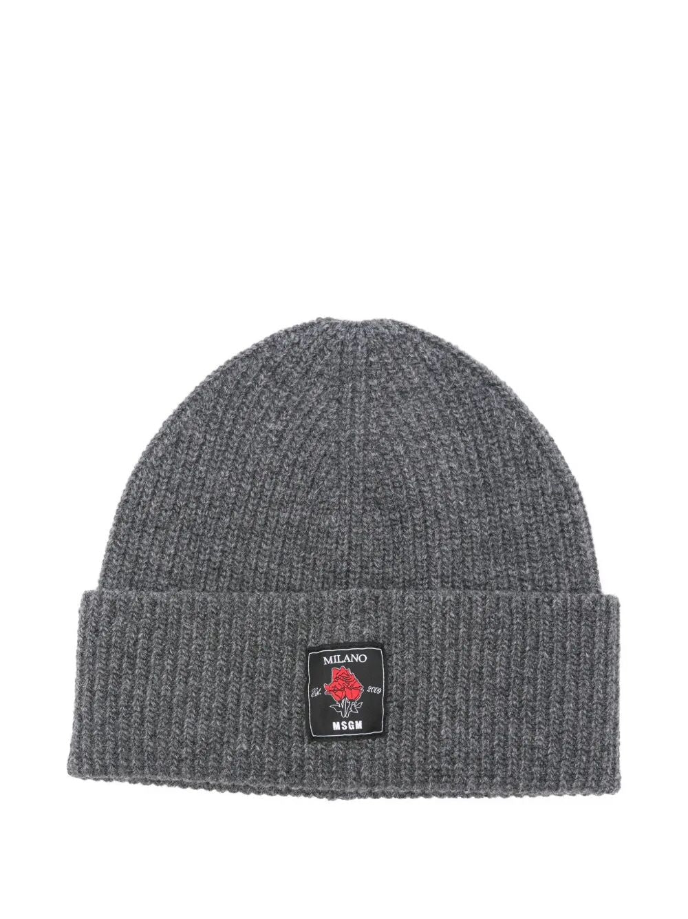 MSGM Ribbed Beanie with Rose Patch - Banlieue91 -
